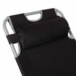 Tumbona reclinable Aktive Negro 177 x 34 x 47 cm Tumbona reclinable Aktive Negro 177 x 34 x 47 cm