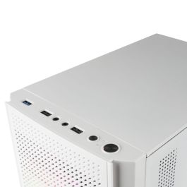 Mars Gaming Caja Ordenador MC300W White Micro-ATX con Ventilación Triple y Cristal Templado
