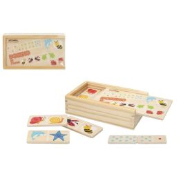 WOOMAX Domino de Madera con Animales 29 Piezas para Niños a Partir de 24 Meses