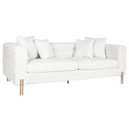 Sofa DKD Home Decor Blanco Dorado 85 x 73 x 205 cm