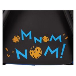 Loungefly Mochila peluche Cookie Monster Barrio Sésamo con monedero, felpa y cuero vegano, 22x11x26cm