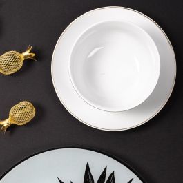 Home Deco Factory Bol Lounge con Ribete Dorado 500 Ml