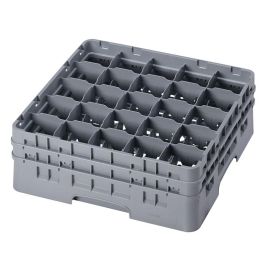 CAMBRO - 25S534-151 - Cesta de lavado 25 comp. 2 alturas - 8,7 cm Ø máx. - alt. máx. 14,9 cm - 50 x 50 x 18,4 cm - Gris claro Precio: 58.98999986. SKU: B1KEHDRZFC