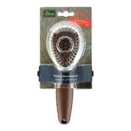 Hunter Cepillo Autolimpiable Talla S con Botón Integrado para Retirar Pelo Muerto, Empuñadura Ergonómica Marrón para Perros. Hunter Cepillo Autolimpiable Talla S con Botón Integrado para Retirar Pelo Muerto, Empuñadura Ergonómica Marrón para Perros.