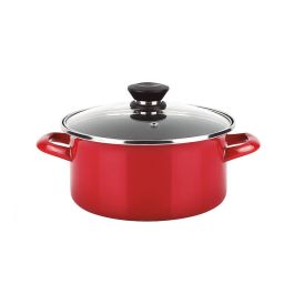 Fagor Olla Optimax Rojo Acero AISI 430 Ø18 x 10 cm con Tapa Vidrio Antiadherente Xylan Plus Apta Inducción Horno Precio: 17.5000001. SKU: S7905892