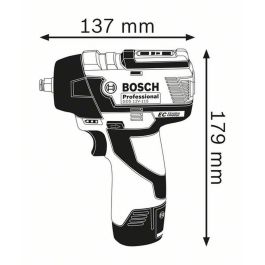 Bosch Professional 06019E0103 Llave de impacto GDS 12V-115 + 2 Baterías 3.0Ah + L-BOXX