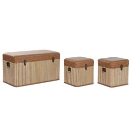 DKD Home Decor Baúl Oriental Marrón/Natural 80x40x44 cm Set de 3 Piezas de Bambú y PU DKD Home Decor Baúl Oriental Marrón/Natural 80x40x44 cm Set de 3 Piezas de Bambú y PU Precio: 225.94999977. SKU: B1KH5RQQQC