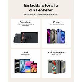 Belkin 745883925247 Cable USB-C a USB-C para juegos Nintendo Switch 2, 60 W, negro