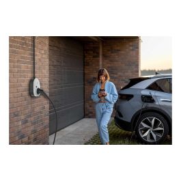 go-eCharger Gemini 2.0 22 kW (32A 3-phasig) Cargador Eléctrico para Vehículos, Negro/Blanco, sin Cable, 4G/LTE