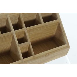 DKD Home Decor Organizador Bambú Natural 9 x 10 x 23 cm 10 Compartimentos
