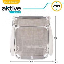Silla playa plegable aluminio 4 posiciones ibiza 51x45x76 cm con cojin y bolso. Silla playa plegable aluminio 4 posiciones ibiza 51x45x76 cm con cojin y bolso.