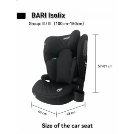 Nania NAN3760425910021 Silla de Coche Isofix Grupo 2/3 Talla I Negra