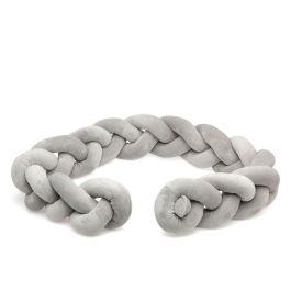 Trenza Protectora Para Cuna Y Cama En Grises 1,50M Trenza Protectora Para Cuna Y Cama En Grises 1,50M