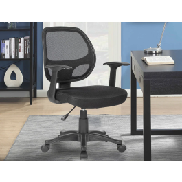 Q-connect Silla Giratoria Respaldo Medio Regulable Altura 870+120mm Profundidad 590mm Color Negro