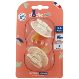Dodie DOD1710953164276 Chupetes Redondos Gaia 0-6 Meses Pack 2 Unidades Color Beige Precio: 24.95000035. SKU: B1ALLYECJH