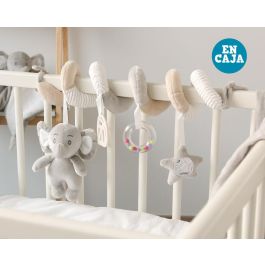 KioKids Peluche Espiral Elefante Interactivo con Mordedor Sonajero para Cuna y Carrito Bebé +0 Meses Gris Beige 35 cm Precio: 13.89000019. SKU: B17QT39PLP