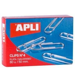 Apli Clips Plateados Nº 4 - 50 mm Caja De 80 -10 Cajas- Apli Clips Plateados Nº 4 - 50 mm Caja De 80 -10 Cajas- Precio: 10.58999986. SKU: B15S49XJ73