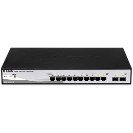 D-Link DGS-1210-10/E Smart Managed Gigabit Switch 10 Puertos (8 RJ-45 + 2 SFP) PoE+ 802.3at Rack 1U Silencioso 20 Gbps