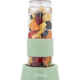 Hkoenig SMOO18 Mini Batidora - 300 W - 570 mL - Verde Pastel - 2 Botellas Incluidas