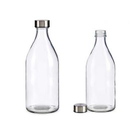 Vivalto Botella Redonda de Cristal Transparente con Tapón de Acero, Capacidad 1 Litro, Medidas 9.5 x 25.5 x 9.5 cm (12 Unidades) Precio: 22.49999961. SKU: S3605258