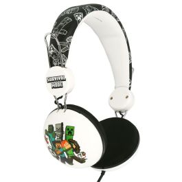 Minecraft Auriculares Gaming para Niños y Adultos, Diadema Ajustable, Conector Jack 3.5mm Universal, Compatible con Consolas y Tablets