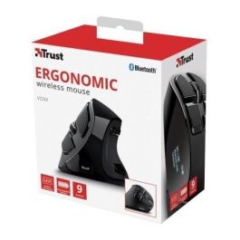 Trust 23731 Ratón Vertical Inalámbrico Ergonómico Dual (Bluetooth/USB) Recargable 2400 DPI 9 Botones Pantalla LED Trust 23731 Ratón Vertical Inalámbrico Ergonómico Dual (Bluetooth/USB) Recargable 2400 DPI 9 Botones Pantalla LED