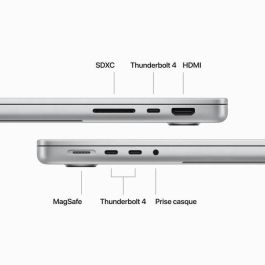 Apple - 14 - MacBook Pro M3 Pro (2023) - 18 GB de RAM - 1 TB de almacenamiento - Plata - Azerty Apple - 14 - MacBook Pro M3 Pro (2023) - 18 GB de RAM - 1 TB de almacenamiento - Plata - Azerty