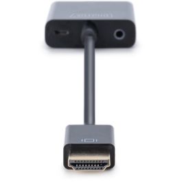 Digitus Convertidor HDMI a VGA (D-Sub) Negro - Soporta 1080p y Resolución 1920x1080 Pixeles