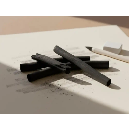 Liderpapel Carboncillo Redondo para Dibujo Caja de 12 Unidades Diámetros Surtidos