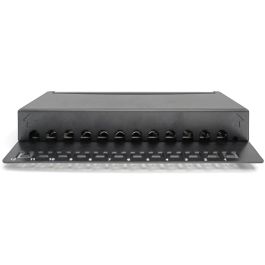 Digitus Patchpanel de Conexión CAT 6A Apantallado, 12 Puertos, 1U, 10 Gigabit Ethernet, RJ-45, Negro