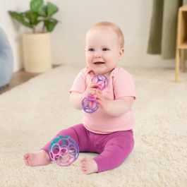 Bright Starts Set de regalo O'Ball para niña con 2 juguetes: sonajero y O'Ball (rosa, morado y turquesa) BRI0074451998353