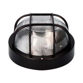 Aplique redondo negro 1xe27 40 W ø18,5x10,4cm modelo tarragona. ip54 Aplique redondo negro 1xe27 40 W ø18,5x10,4cm modelo tarragona. ip54