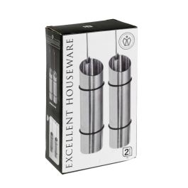 Excellent Houseware Conjunto de 2 Humidificadores Inoxidables Acero Inoxidable Ø 5 x 20 cm