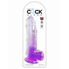 Consolador Realista Pipedream King Cock Clear TPE Morado