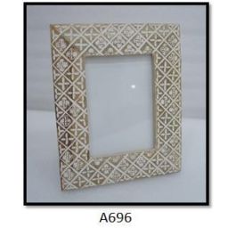 DKD Home Decor Organizador Indio Natural Blanco Mango 13 x 21 x 32 cm