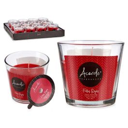 Acorde Vela Vaso Frutos Rojos 28H Vidrio y Cera 8 x 8.5 x 8.5 cm (Set de 12) Precio: 16.50000044. SKU: S3606266