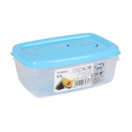 Dem Fiambrera Hermética Rectangular 0.5L para Microondas | 14.5 x 10 x 6 cm (24 Unidades)