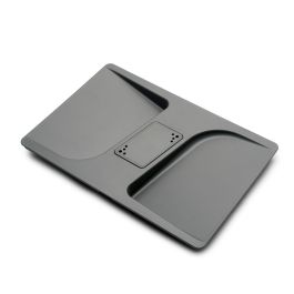 Emuca Contenedores para cajón de cocina Recycle con tapa anti olores, Altura 266, 2x15litros, 2x7litros, Plástico gris antracita