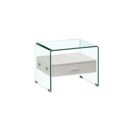 Mesita De Noche Moderno DKD Home Decor Blanco Transparente 40 x 45.5 x 50 cm Precio: 163.78999956. SKU: B1HH8AQENC