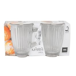 La Mediterranea Set 2 Tazas Café con Leche Lines Naira 21 cl