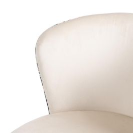 Silla Pavo Real Beige Tejido-Metal Salón 58 X 52 X 77 cm