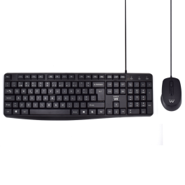 Ewent EW3007 Combo Teclado Completo QWERTY Portugués USB Alámbrico de Membrana con Ratón Óptico 1000 DPI Negro para Oficina Precio: 14.9900003. SKU: B1963B4BTL