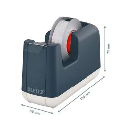 Portarrollo Sobremesa Leitz Cosy Plastico Para Cintas 33 Mt Color Gris