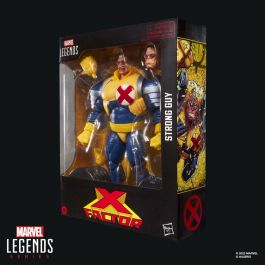 HASBRO Figura Strong Guy X-Factor Marvel Legends Series 15cm Articulada con 7 Accesorios: Cabeza y Manos Alternativas, Haltera, Pesas