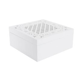 DKD Home Decor Caja para Infusiones de Madera Romántica Colección Melocotón in Love 18x18x8 cm - Pack de 2 Unidades Precio: 26.79000016. SKU: B15JQC9LRY