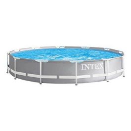 Intex Piscina Redonda Desmontable Prism Frame 366x76 cm Capacidad 6503 Litros +6 Años