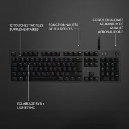 Logitech G G512 Teclado mecánico para juegos LIGHTSYNC RGB Carbono, alto rendimiento con interruptores mecánicos y relé USB Logitech G G512 Teclado mecánico para juegos LIGHTSYNC RGB Carbono, alto rendimiento con interruptores mecánicos y relé USB