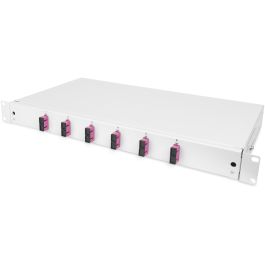 DIGITUS LWL Spleißbox 1HE bestückt 6x SC DX OM4 grau