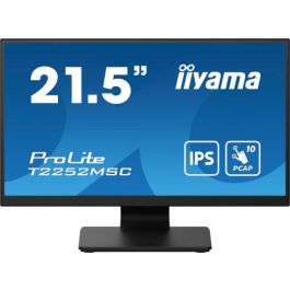 Monitor Iiyama 21,5" Tactil Pcap 10P (T2252MSC-B2) Ips,1920X1080, 250Cd, 1000:1, Hdmi, Dp, 5Ms