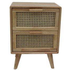 Mesita de Noche DKD Home Decor Caucho Ratán (40 x 30 x 54 cm) Precio: 87.89000044. SKU: B1364ZMEKZ